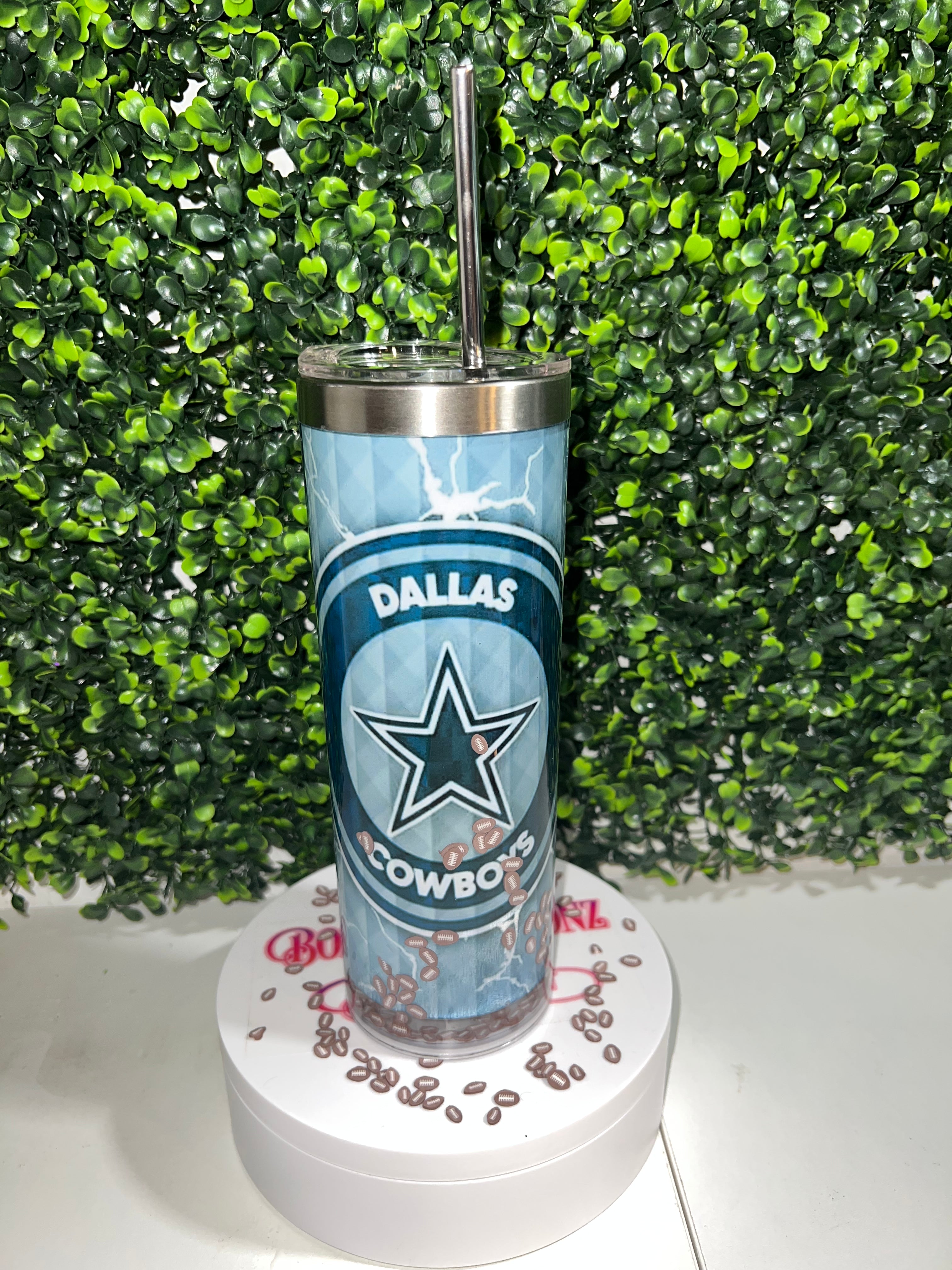 Custom Football Snowglobe Tumbler